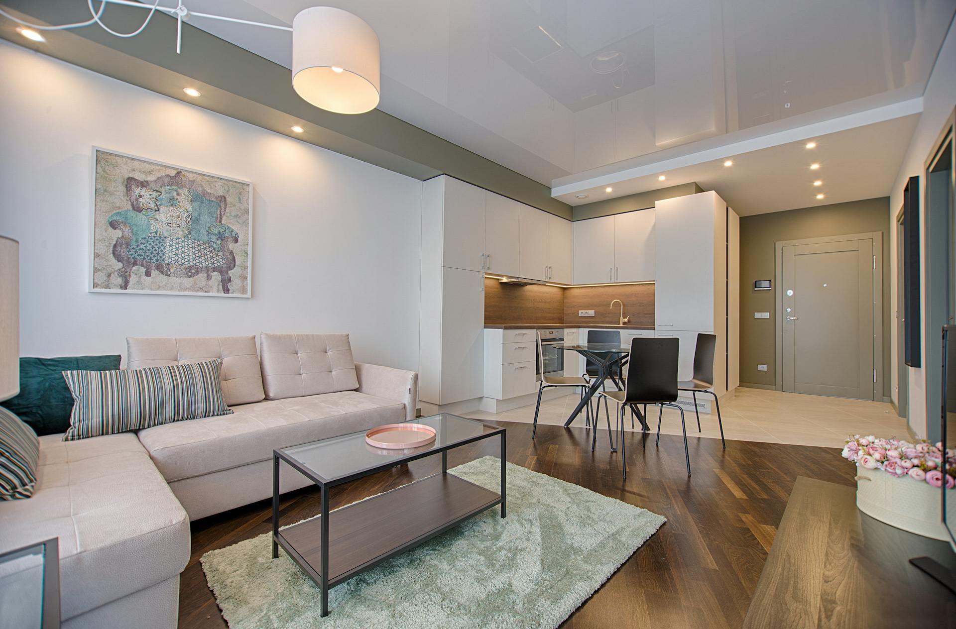 2-bedroom condo near Asoke BTS living room