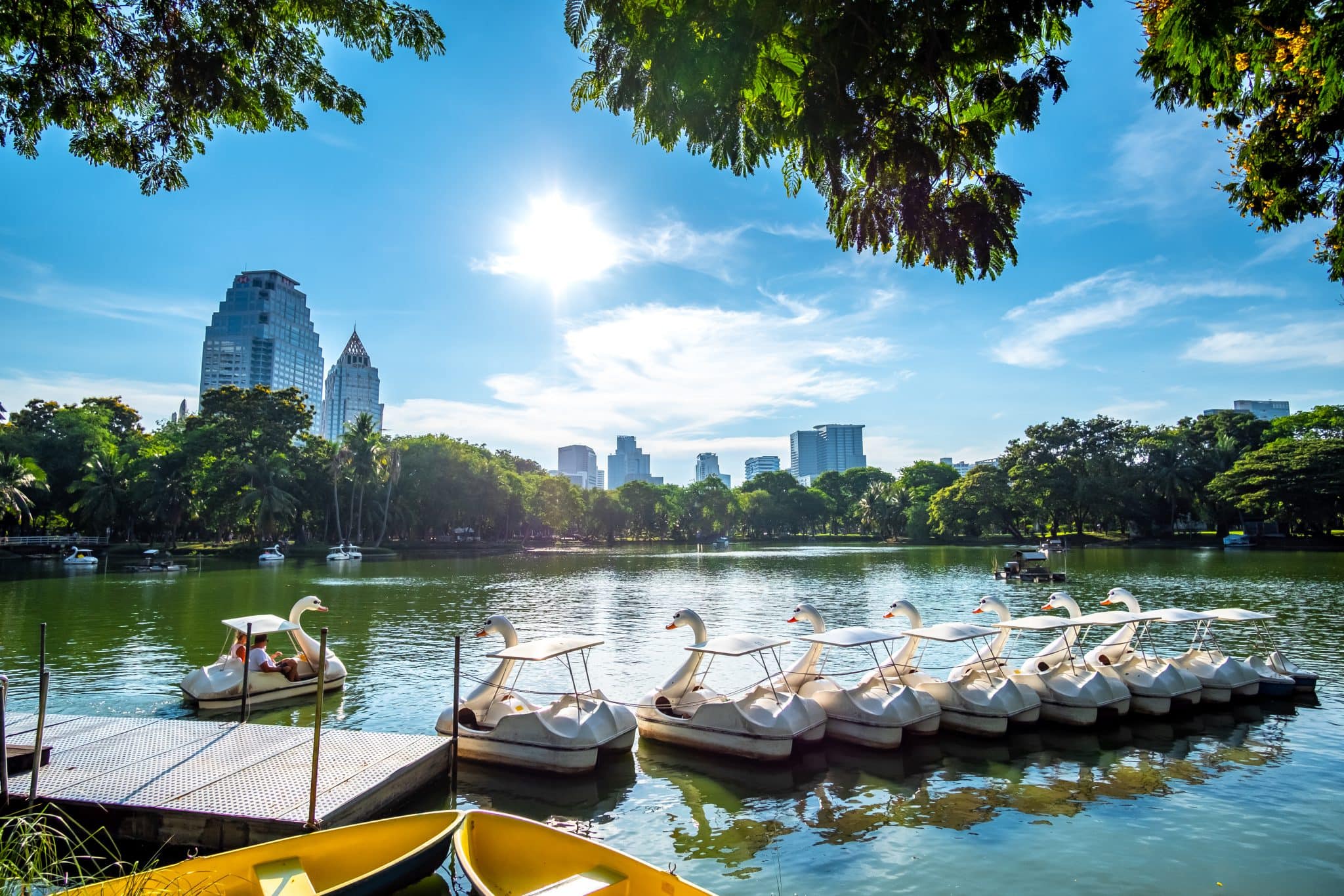 Silom neighborhood in Bangkok